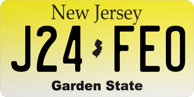 NJ license plate J24FEO