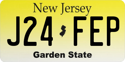 NJ license plate J24FEP