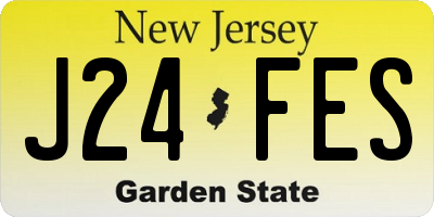 NJ license plate J24FES