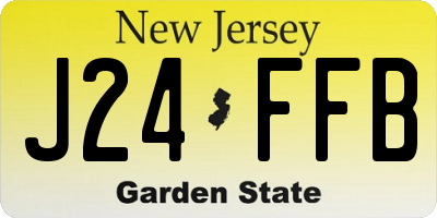 NJ license plate J24FFB
