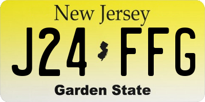 NJ license plate J24FFG