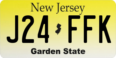 NJ license plate J24FFK