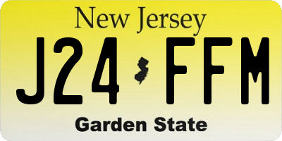 NJ license plate J24FFM