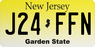 NJ license plate J24FFN