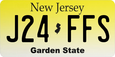 NJ license plate J24FFS