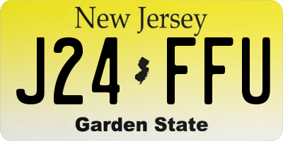 NJ license plate J24FFU