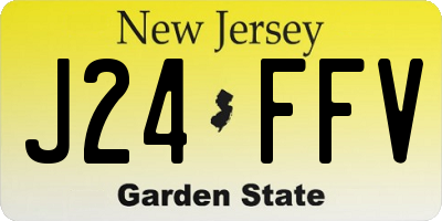 NJ license plate J24FFV