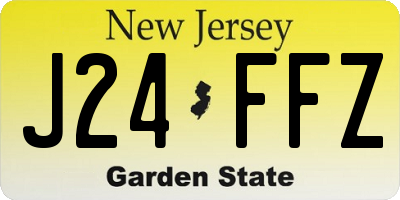 NJ license plate J24FFZ