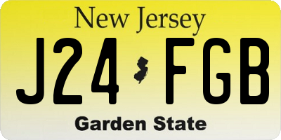 NJ license plate J24FGB