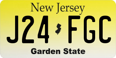 NJ license plate J24FGC