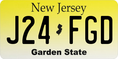 NJ license plate J24FGD