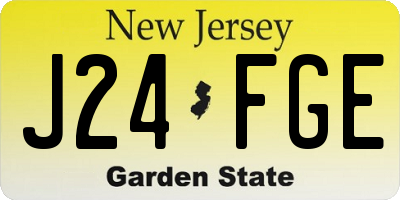 NJ license plate J24FGE