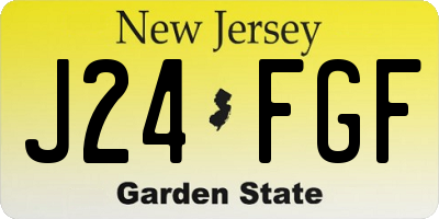 NJ license plate J24FGF