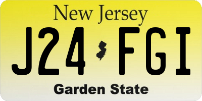 NJ license plate J24FGI