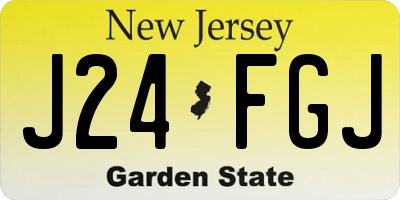 NJ license plate J24FGJ