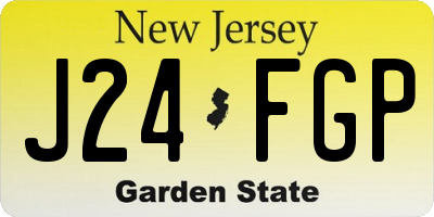 NJ license plate J24FGP