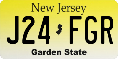 NJ license plate J24FGR