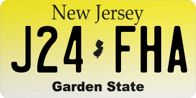 NJ license plate J24FHA