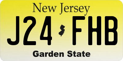 NJ license plate J24FHB