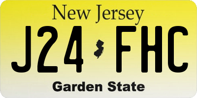 NJ license plate J24FHC