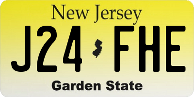 NJ license plate J24FHE