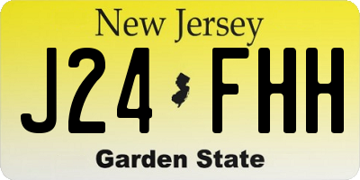 NJ license plate J24FHH