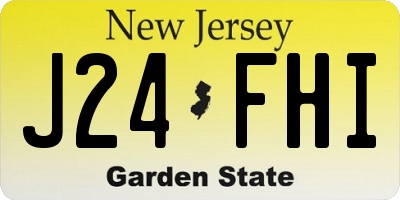 NJ license plate J24FHI