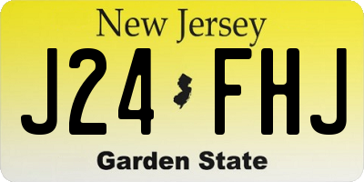 NJ license plate J24FHJ