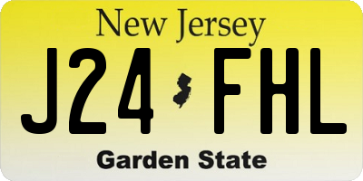 NJ license plate J24FHL