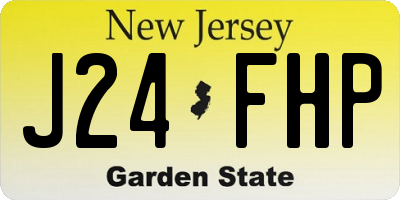 NJ license plate J24FHP