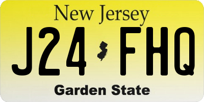 NJ license plate J24FHQ