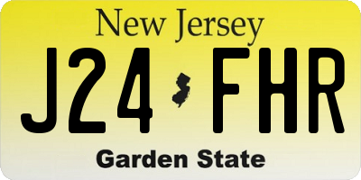 NJ license plate J24FHR