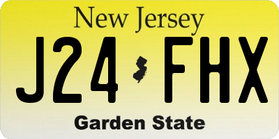 NJ license plate J24FHX