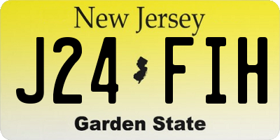 NJ license plate J24FIH
