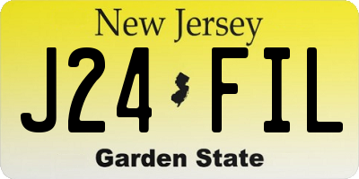 NJ license plate J24FIL