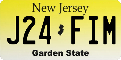 NJ license plate J24FIM