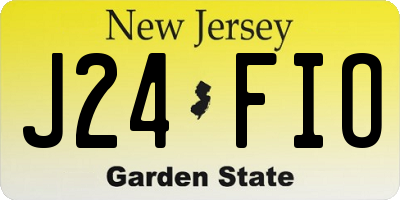 NJ license plate J24FIO