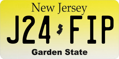 NJ license plate J24FIP