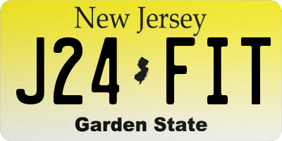 NJ license plate J24FIT