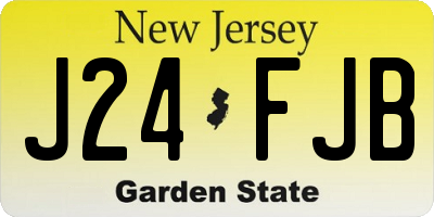 NJ license plate J24FJB