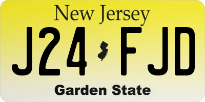 NJ license plate J24FJD