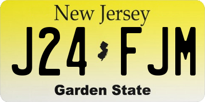 NJ license plate J24FJM
