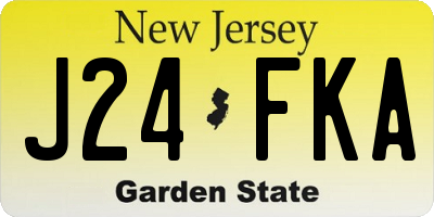 NJ license plate J24FKA