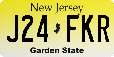 NJ license plate J24FKR