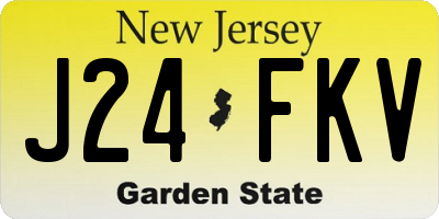 NJ license plate J24FKV
