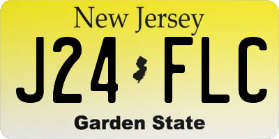 NJ license plate J24FLC