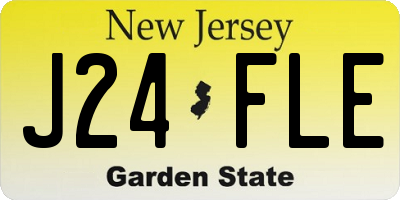 NJ license plate J24FLE