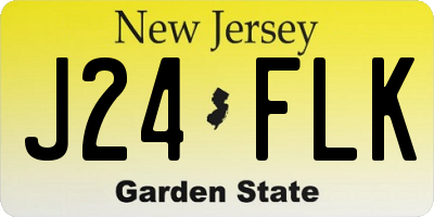 NJ license plate J24FLK