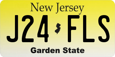 NJ license plate J24FLS