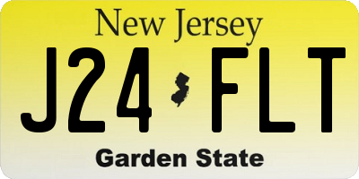 NJ license plate J24FLT